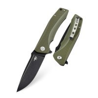 Нож Bestech Mako сталь K110, рукоять G10 зеленая (Поврежденная упаковка)