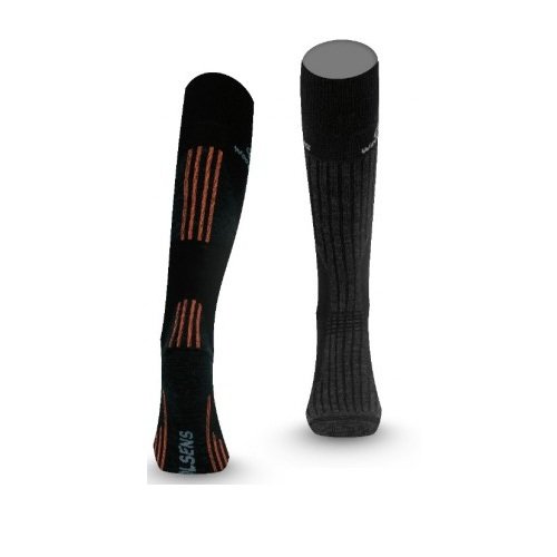 Носки Lasting SWH 906, wool+polyamide, серые с рисунком