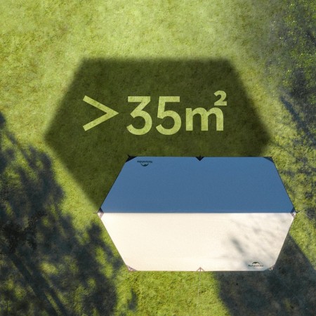 Тент Naturehike Cloud Skies Tarp C2350WS010 150D 500*380 см песочный, 6927595796498