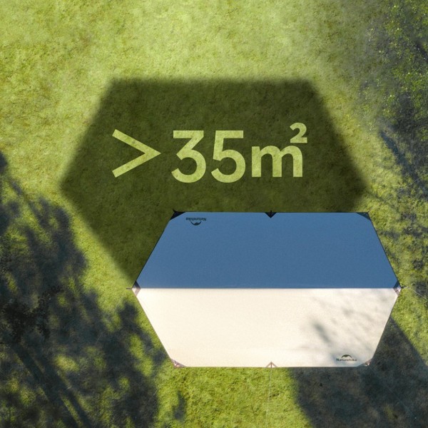 Тент Naturehike Cloud Skies Tarp C2350WS010 150D 500*380 см песочный, 6927595796498
