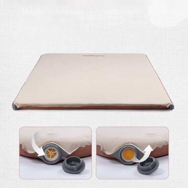 Коврик самонадувной Naturehike NH21FCD11 бежево-коричневый 6см, 6927595793312