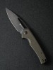 Складной нож SENCUT Mims 9Cr18MoV Steel Black Stonewashed Handle Dark Green Canvas Micarta
