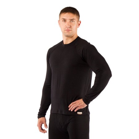 Футболка  мужская Atar/ дл. рукав/ шерсть 160/ черный