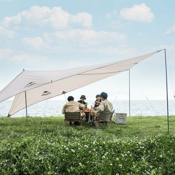 Тент  Naturehike Car Rear Canopy NH21TM001, 590*340 см для кемпинга песочный  (с тремя стойками), 6927595777831
