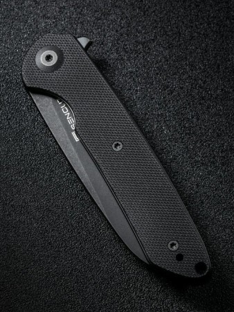 Складной нож SENCUT Kyril 9Cr18MoV Steel Black Stonewashed Handle G10 Black