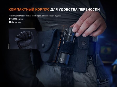 Фонарь Fenix тактический TK05R 1000 люмен (вскрытая, надорванная упаковка)