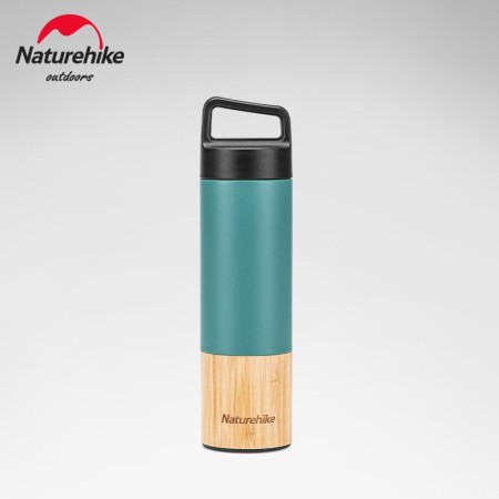 Термос Naturehike NH20SJ035 530мл, голубой, бамбуковый, 6927595763391