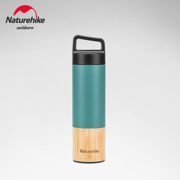Термос Naturehike NH20SJ035 530мл, голубой, бамбуковый, 6927595763391