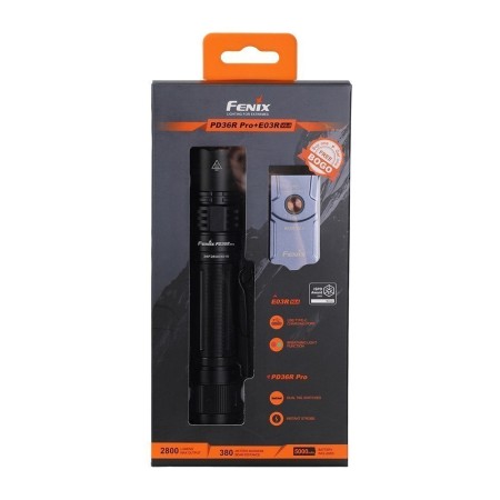 Фонарь Fenix тактический PD36R Pro + E03R V2.0 синий