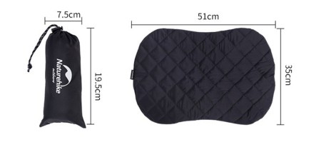 Чехол Naturehike на подушку для путешествий NH17Z025-T, черная, 6927595722138