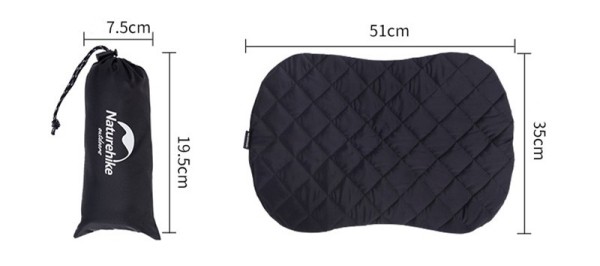 Чехол Naturehike на подушку для путешествий NH17Z025-T, черная, 6927595722138