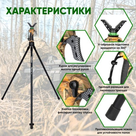 Опора трипод Fierydeer 180 см (Б/У. Состояние хорошее. Нет резинового колпачка-заглушки на одной из опор.)