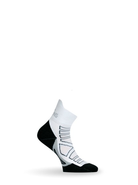 Уцененный товар Носки Lasting RPC 098, microfiber+polypropylene, белый с черной подошвой и серой полоской, размер S , RPC098-S(витрин.образец)