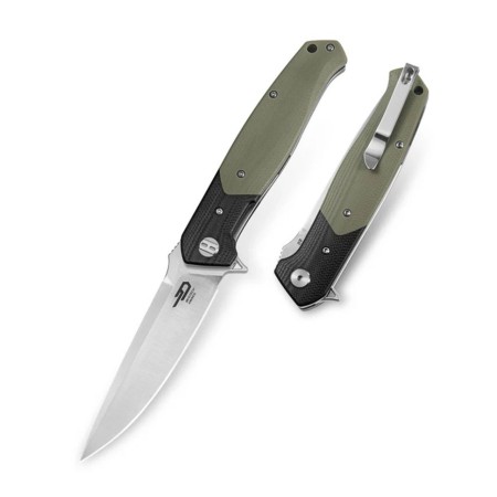 Уцененный товар Нож Bestech Swordfish сталь D2, рукоять G10 черно-бежевая(Вскрытая-повреждённая упаковка)