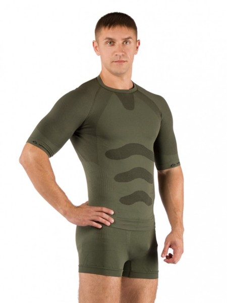 Футболка мужская Abel/ кор. рукав/ синтетика/ зеленый