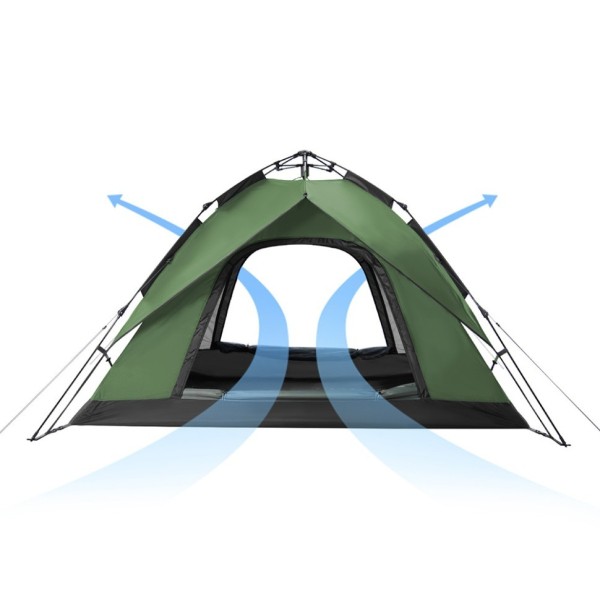 Палатка Naturehike автоматическая NH21ZP008, четырехместная, зеленая, 6976023920660