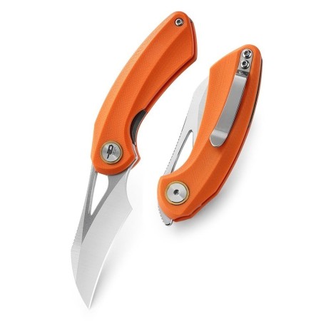 Уцененный товар Нож Bestech Bihai сталь 14C28N, рукоять G10 оранжевая (Вскрытая упаковка)