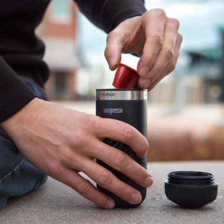 Уцененный товар Ручная портативная кофемашина WACACO Nanopresso NS Адаптер серый(Поврежденная упаковка)