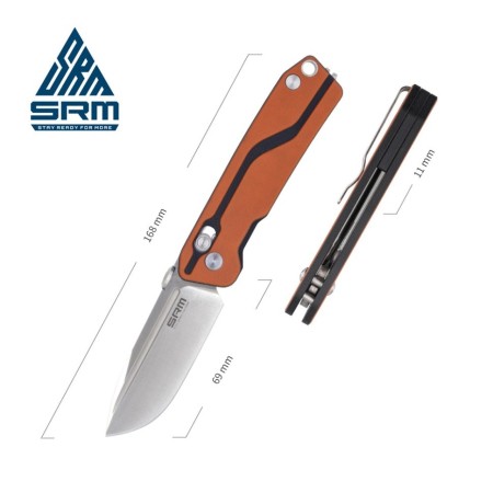 Нож складной SRM Rubik 7228-GJ оранжевый