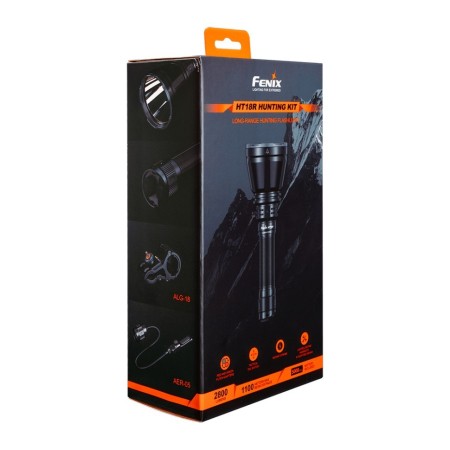 Фонарь Fenix HT18R, крепление на оружие ALG-18 и тактическая кнопка AER-05 в комплекте