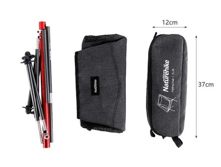 Стул складной Naturehike NH18Y050-Z, светло-серый, 6927595730683