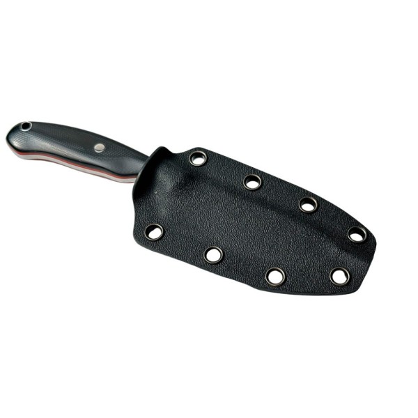 Нож с фиксированным лезвием Vostron Pika сталь VG10 с черными ножнами из кайдекса и темляком из паракорда VSSP10V-K