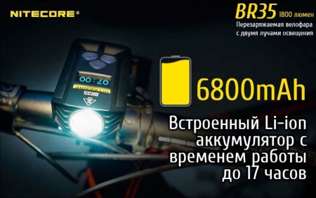 Велофара Nitecore BR35 Cree XM-L2 U2, 17189