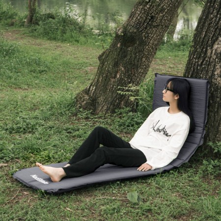 Коврик самонадувной туристический Naturehike D03 Dark Grey, 6927595711491