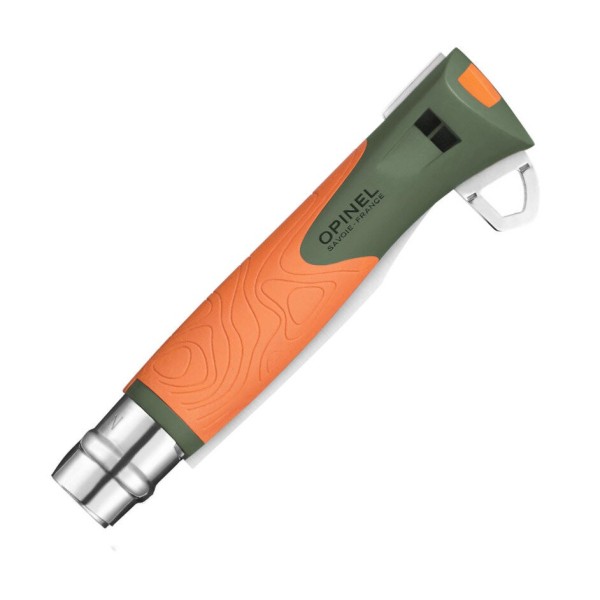 Нож Opinel №12 Explore c инструментом для удаления клещей, оранжевый, 002454