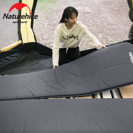 Коврик самонадувной туристический Naturehike D03 Dark Grey, 6927595711491