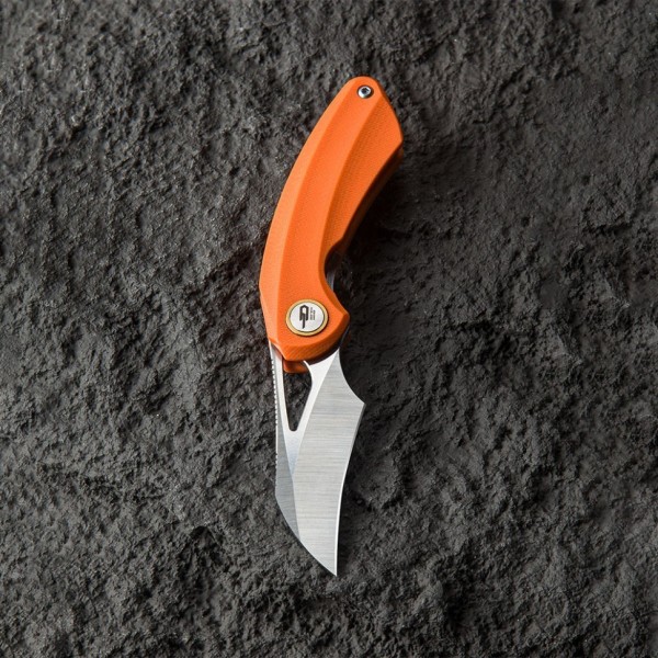Уцененный товар Нож Bestech Bihai сталь 14C28N, рукоять G10 оранжевая (Вскрытая упаковка)
