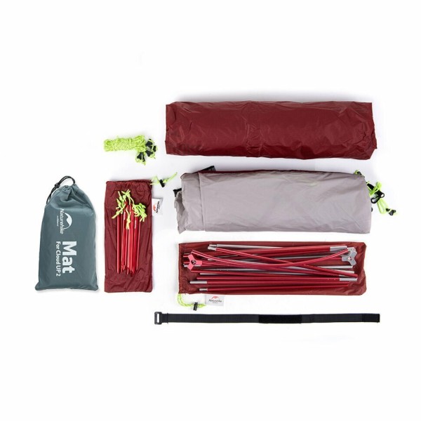 Палатка Naturehike Star-River 2 Updated NH17T012-T 210T сверхлегкая двухместная с ковриком, оранжевая, 6927595716519