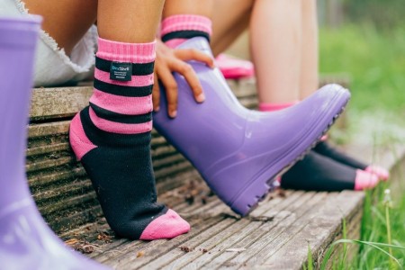 Водонепроницаемые детские носки DexShell Waterproof Children Socks розовый/черный