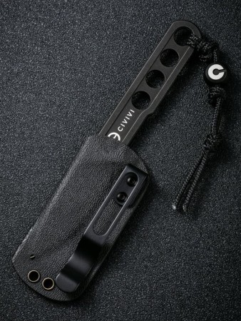 Нож CIVIVI Fixed Blade Circulus 10Cr15CoMoV Steel Black Stonewashed Handle Ostap Hel Design