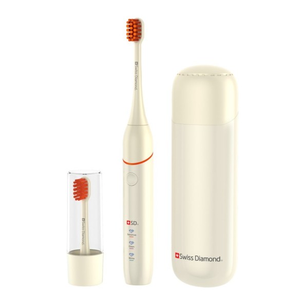 Звуковая зубная тревел-щетка Swiss Diamond SD-STB33802BG (3 режима, цвет бежевый)