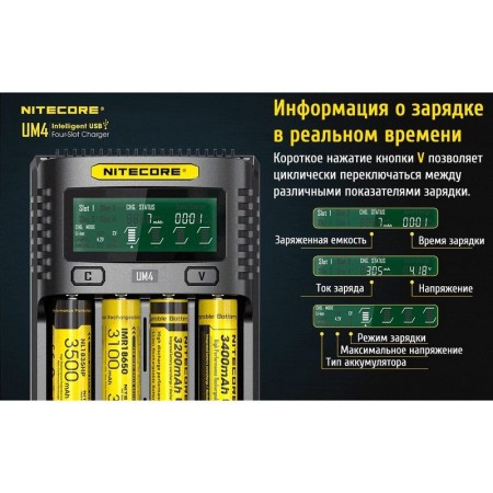 Зарядное устройство Nitecore UM4, 18265