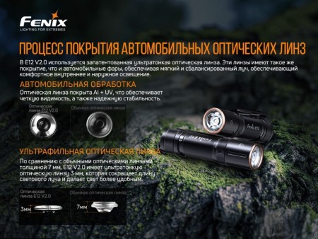 Уцененный товар Фонарь Fenix E12V20 (Вскрыт блистер)