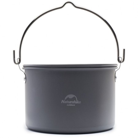 Котелок Naturehike NH17D021-G туристический  подвесной  4-6 персон серый, 6927595723173