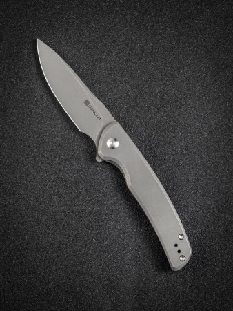 Складной нож SENCUT Tynan 10Cr15CoMoV Steel Gray Stonewashed Handle Stainless Gray