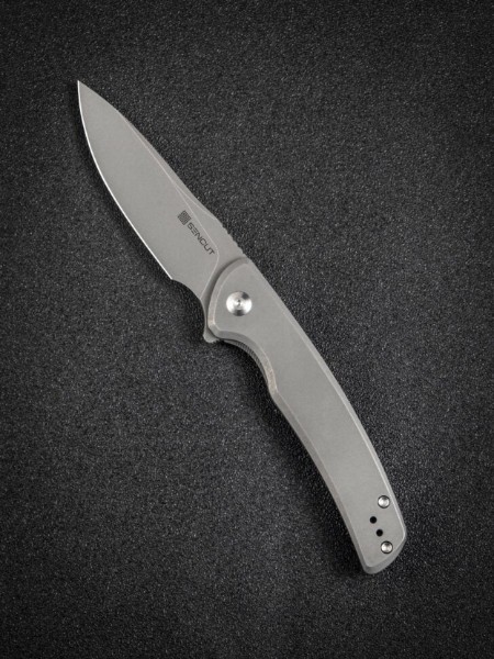 Складной нож SENCUT Tynan 10Cr15CoMoV Steel Gray Stonewashed Handle Stainless Gray