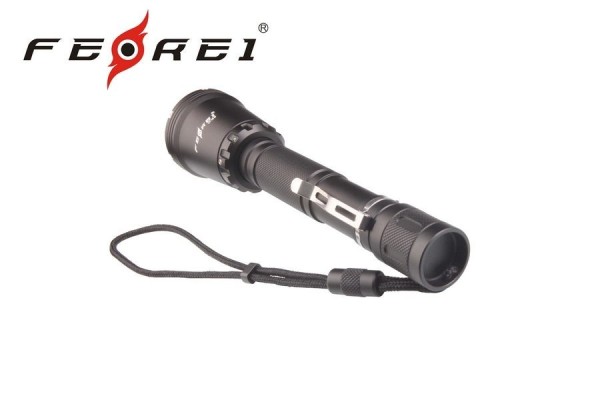 Уцененный товар Фонарь для дайвинга Ferei W158, черный(Состояние 4+. Полн. комплект. Нет верха от упаковки)