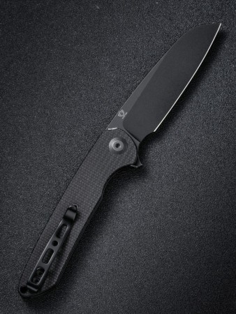 Уцененный товар Складной нож SENCUT Kyril 9Cr18MoV Steel Black Stonewashed Handle Black Micarta(витрин.образец)