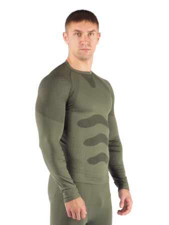 Футболка мужская Apol/ дл. рукав/ синтетика/ зеленый