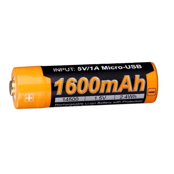 Аккумулятор Fenix 14500 ARB-L14-1600U 1600mAh с разъемом для USB (вскрыта упаковка)