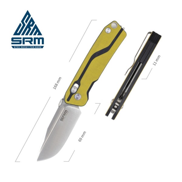 Нож складной SRM Rubik 7228 желтый