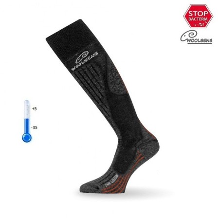 Носки Lasting SWH 906, wool+polyamide, серые с рисунком