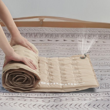 Коврик Naturehike CNK2550WS025 D Series 6см с подушкой R4.9 самонадувной туристический бежевый