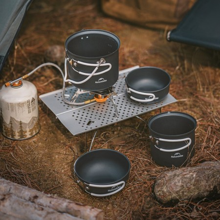 Набор посуды Naturehike 4 в1 NH18T018-G, серый, 6927595785515