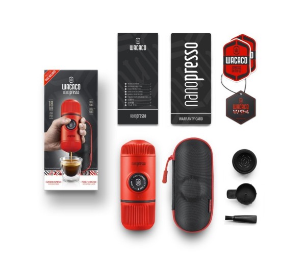 Кофеварка ручная WACACO Nanopresso Elements Lava Red WCCLVRD
