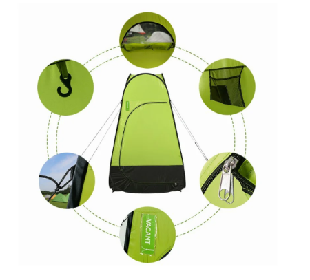 Палатка Naturehike Utility Tent 210T polyester NH17Z002-P, для переодевания, зеленая, 6927595721445